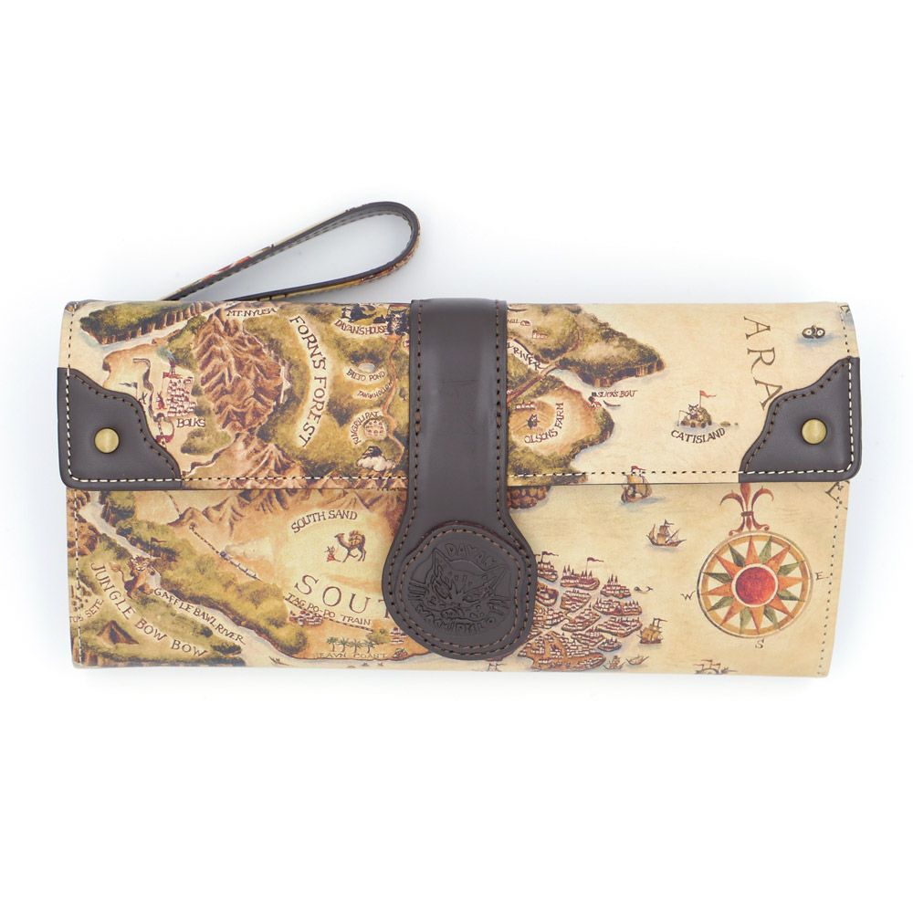 新品　わちふぃーるど　ダヤンの長財布　古地図 わちふぃーるど（WachiField） ダヤン 財布 長財布 古地図カード収納