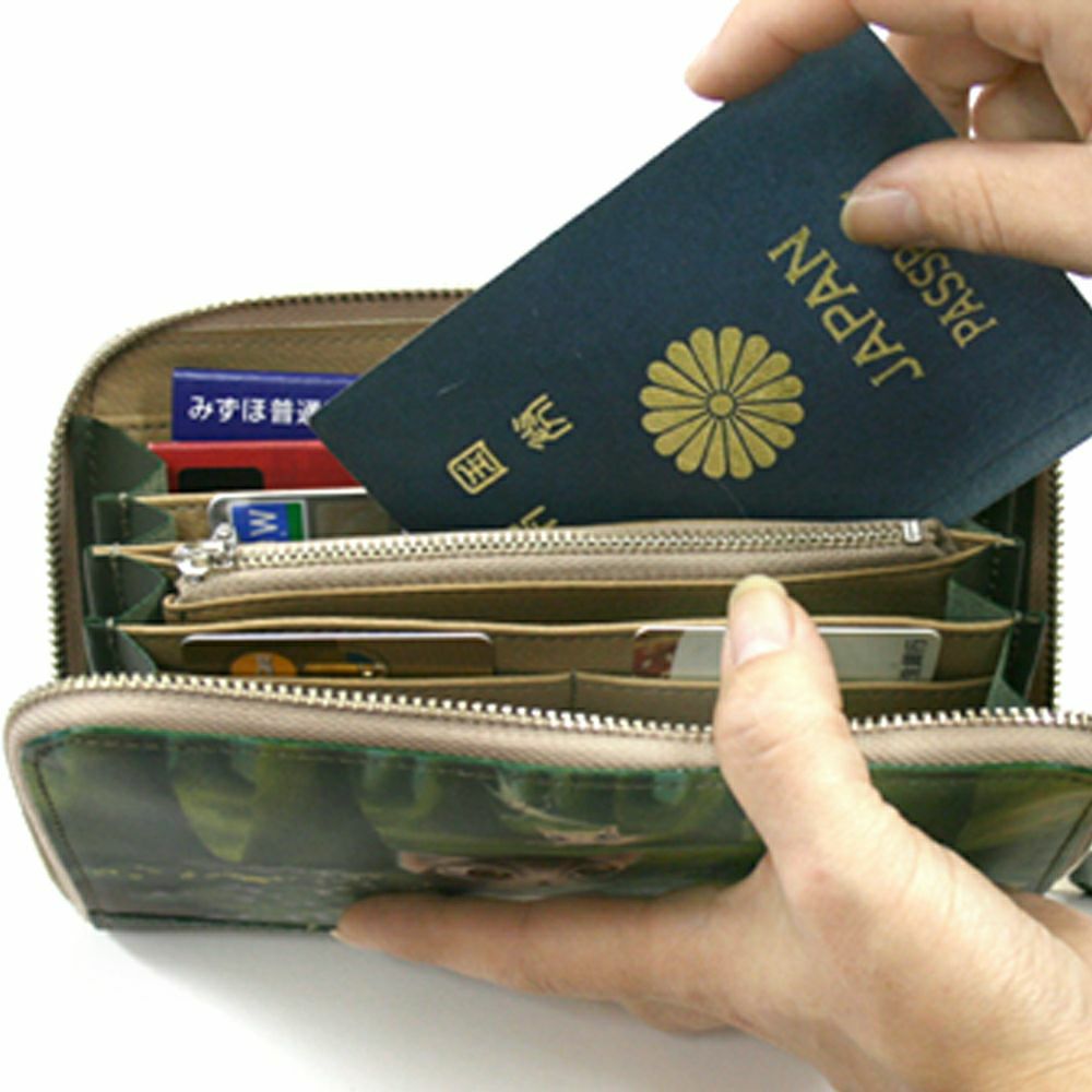 花 アートラウンド長財布 森のささやき アートラウンド財布＃3森のささやき | わちふぃーるどオンラインショップ