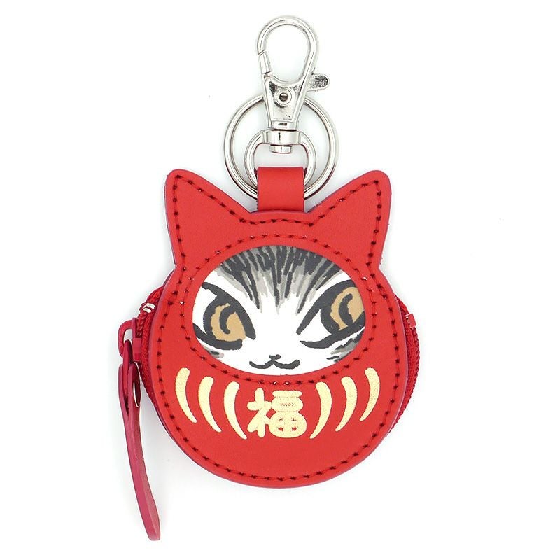 猫だるま小銭キー＃2 白・バニラ | わちふぃーるどオンラインショップ