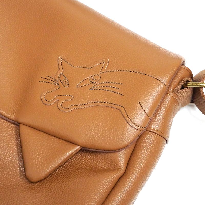 新品　わちふぃーるど　猫耳ショルダーバッグ　キャメル 猫耳レザーミニショルダー 茶 | わちふぃーるどオンラインショップ