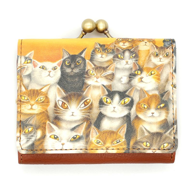がま口三つ折り福財布2 ねこのしま | わちふぃーるどオンラインショップ