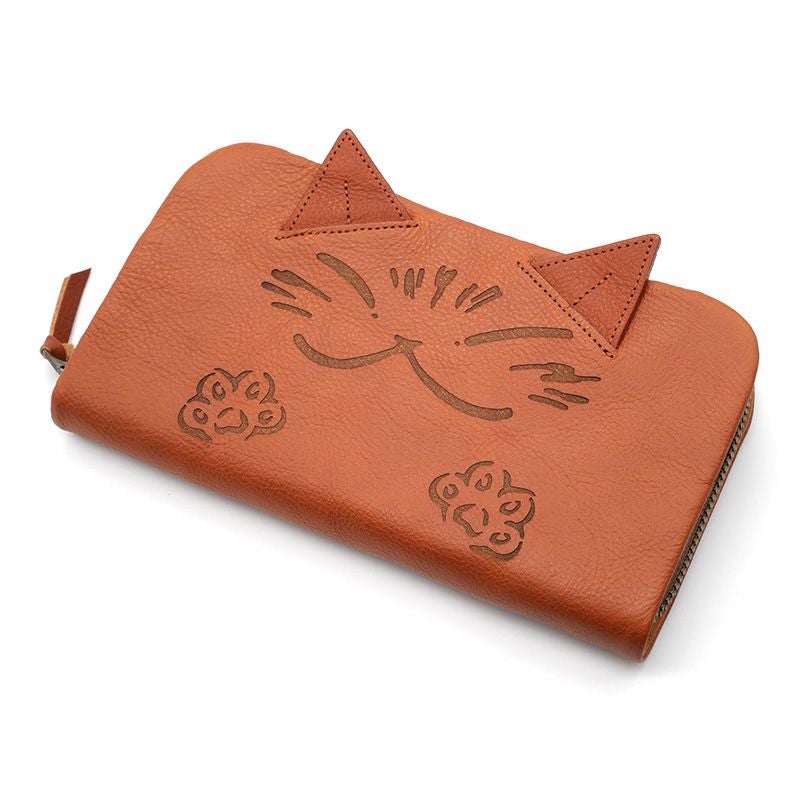 猫耳ダヤンラウンド財布 茶 | わちふぃーるどオンラインショップ
