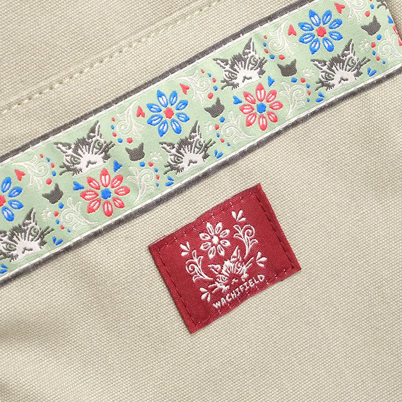 花と猫チロリアンポシェット BR | わちふぃーるどオンラインショップ