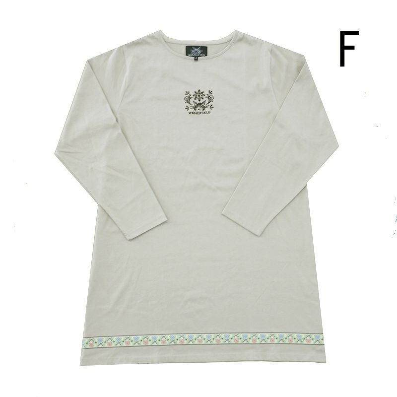 花と猫チロリアンチュニック F 灰茶 | わちふぃーるどオンラインショップ
