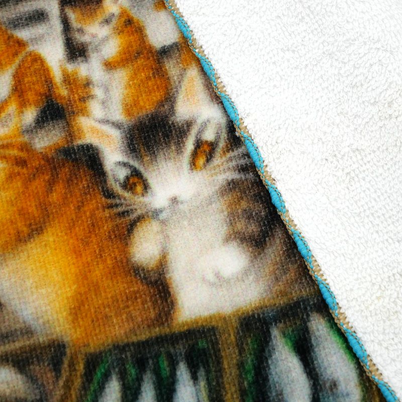 アート刺繍ミニタオル 猫横丁の噂話 | わちふぃーるどオンラインショップ