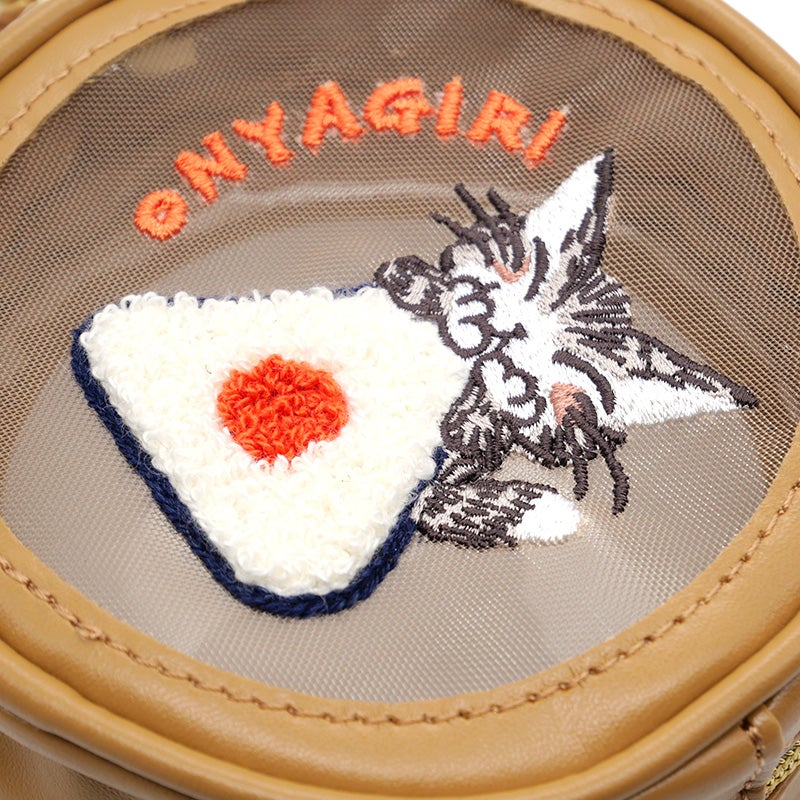 サガラ刺繍ラウンドポーチおにゃぎり | わちふぃーるどオンラインショップ